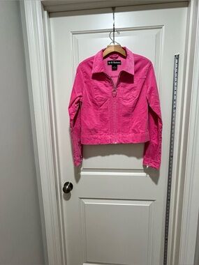 B B Dakota women’s size M Hot Pink Zip-Front Corduroy Jacket. LIKE NEW. Gorgeous